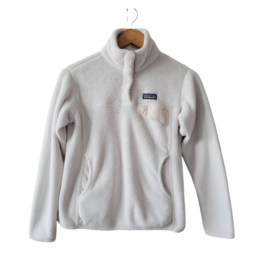 Patagonia White Re-Tool Snap T Fleece Pullover
